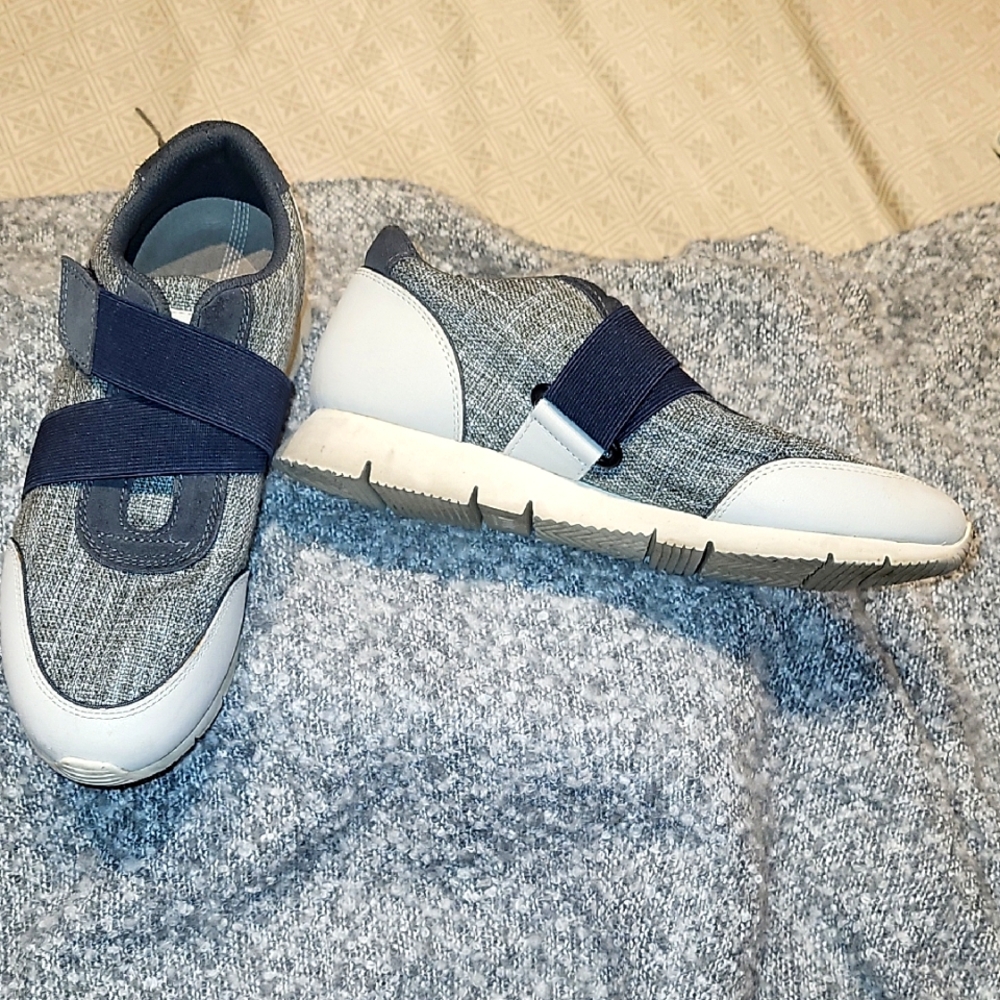Stylish Blue and Gray Sneakers